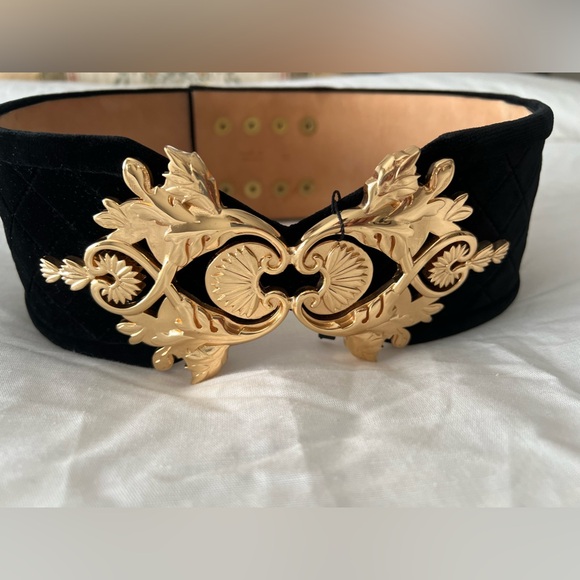 Balmain Velvet Leather Waist Belt – 100% Authentic - Picture 4 of 13